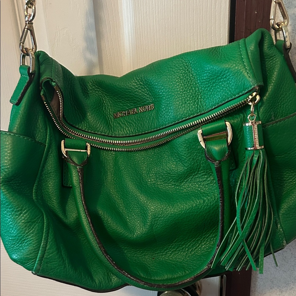 Michael Kors Vibrant Green Hobo Bag